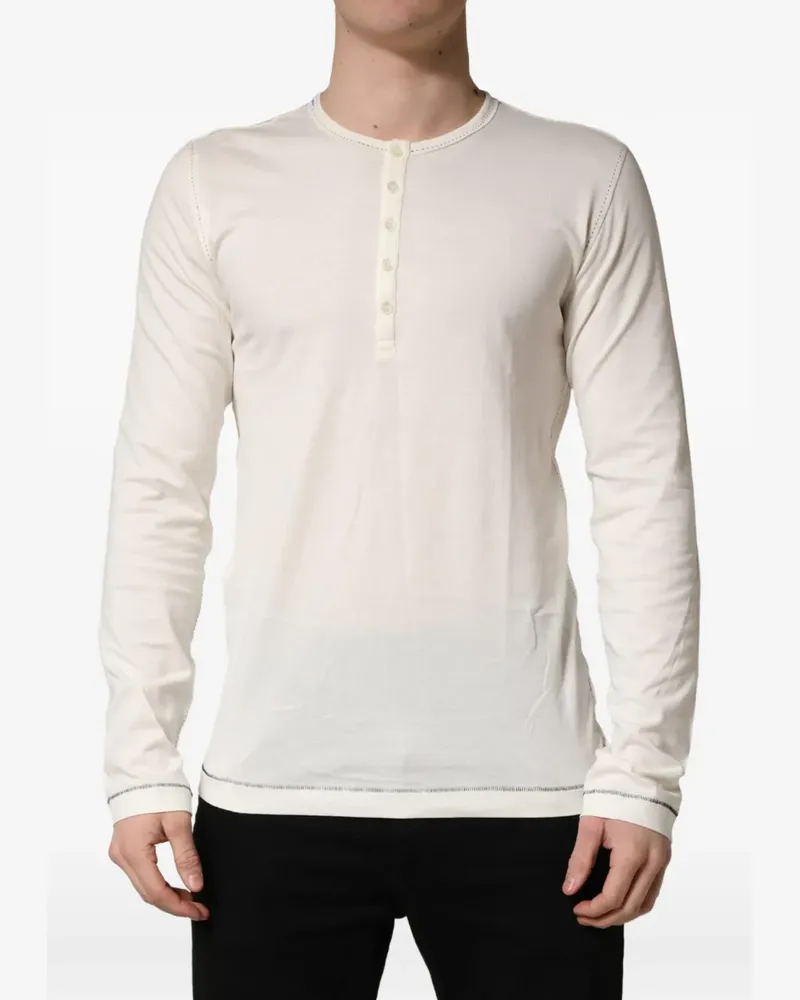 Dolce & Gabbana long-sleeve Henley sweater - Nude Nude