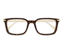 Eckige Brille - Braun