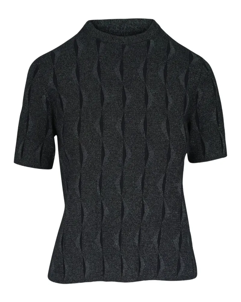 Lafayette148 Kurzärmeliger Pullover - Grau Grau