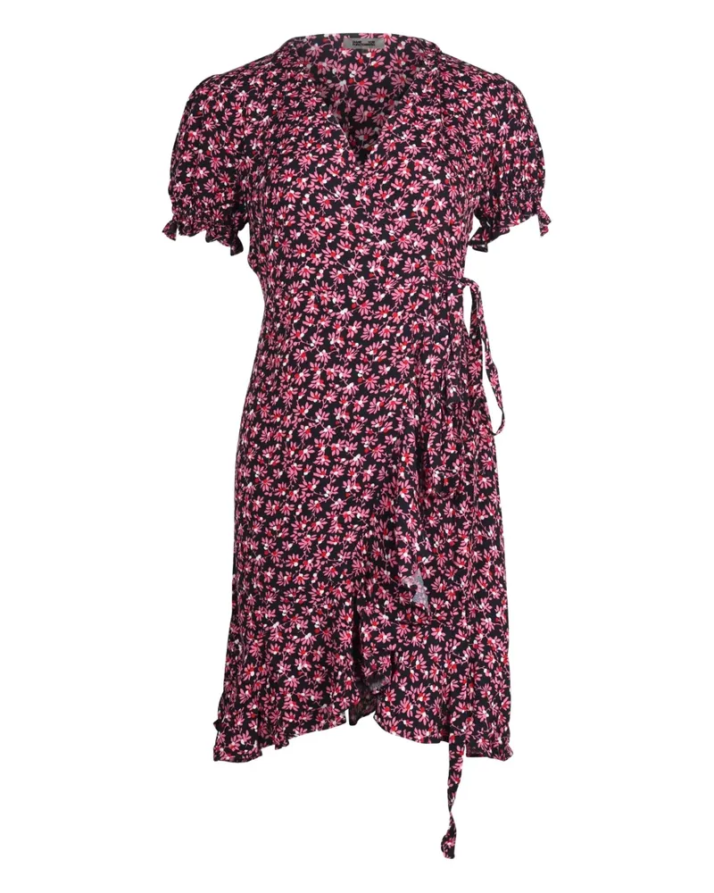 Diane von Furstenberg floral-print puff-sleeve wrap dress - Rosa Rosa