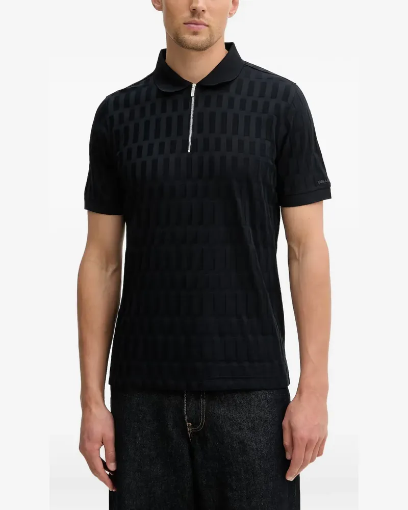 Karl Lagerfeld half-zip polo shirt - Schwarz Schwarz