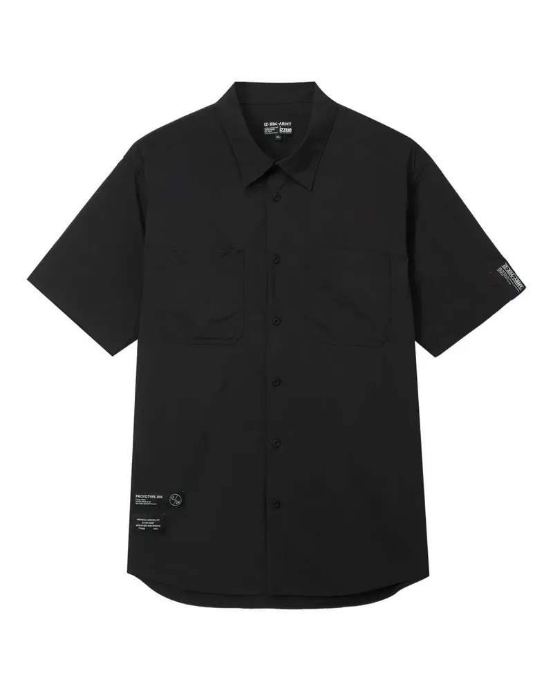 Izzue Hemd im Utility-Look - Schwarz Schwarz