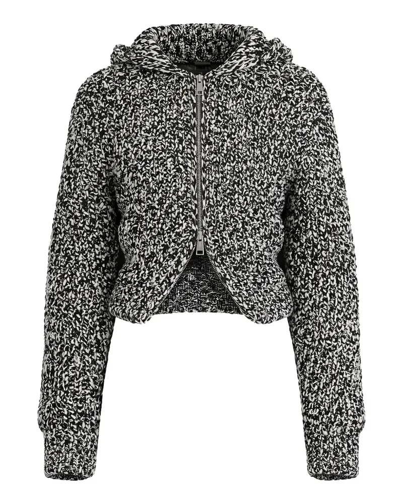 Nanushka Gestrickte Sonnet Kapuzenjacke - Schwarz Schwarz