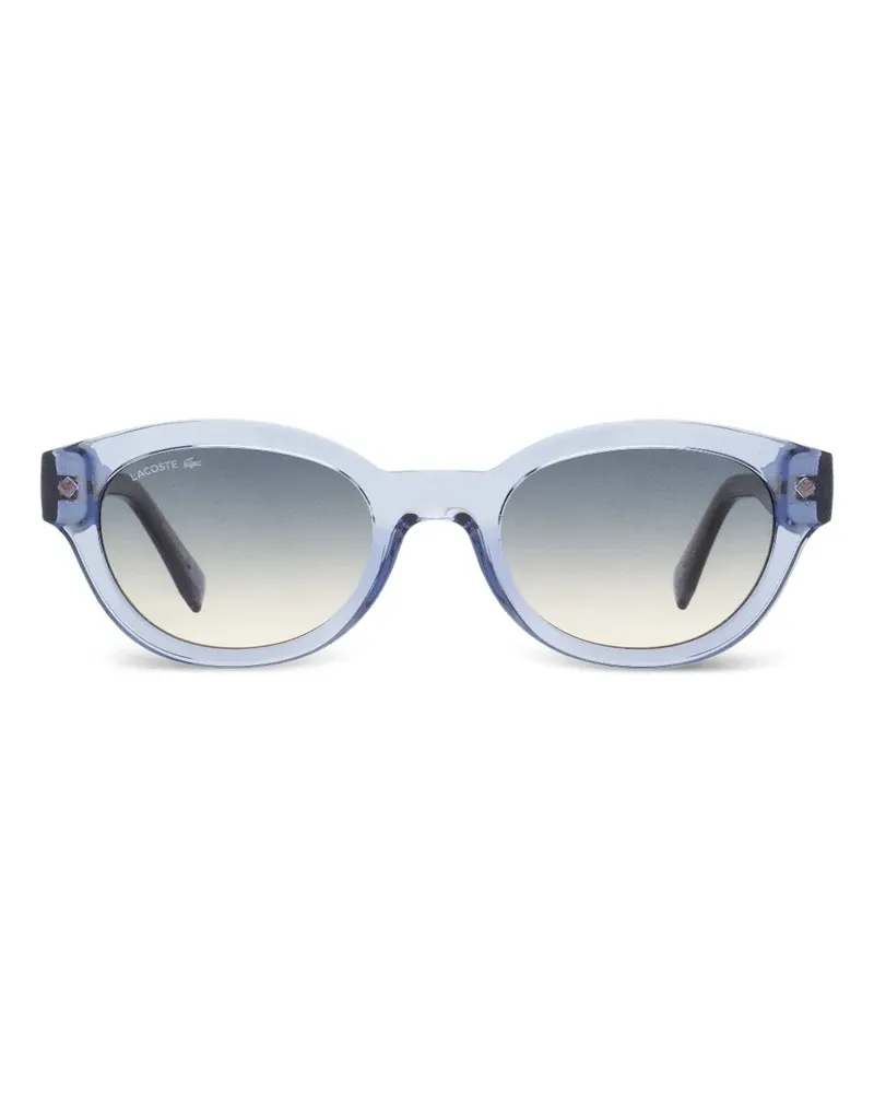 Lacoste Ovale Sonnenbrille mit Drahtkern - Blau Blau