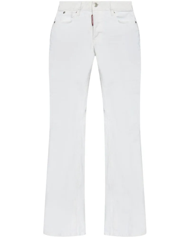 Dsquared2 Jeans mit Logo-Patch - Weiß Weiß