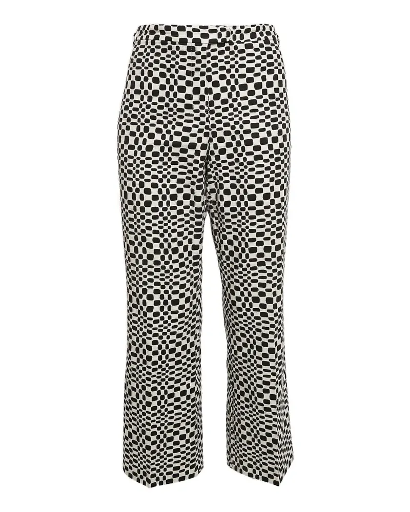 Max Mara Hose mit geometrischem Muster - Weiß Weiß