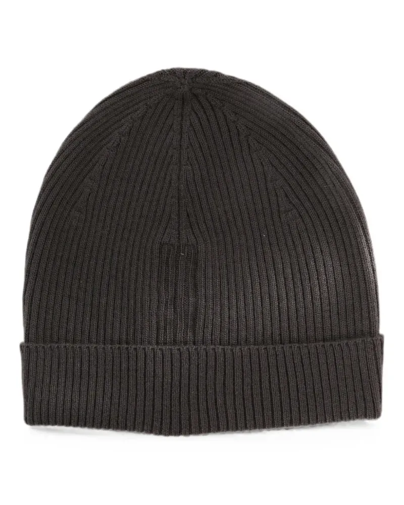 Rick Owens ribbed-knit cashmere beanie hat - Grau Grau