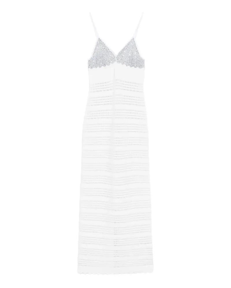 Genny crystal-embellished maxi dress - Weiß Weiß