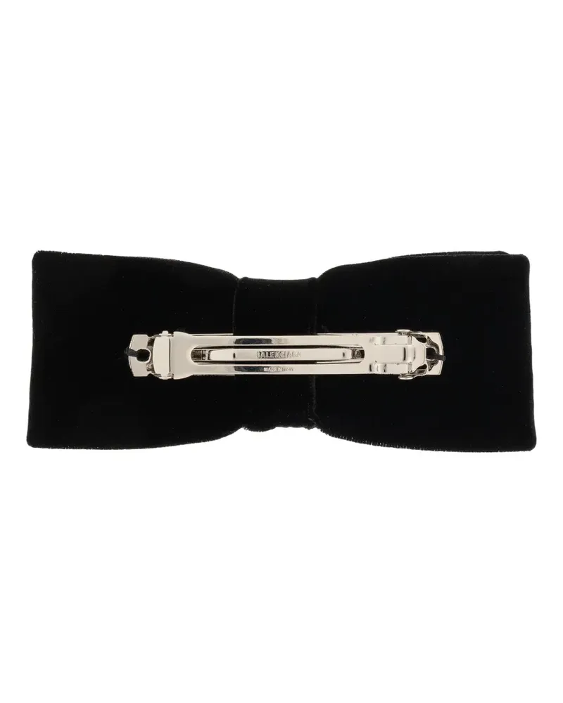 Balenciaga logo-detail bow hair clip - Schwarz Schwarz