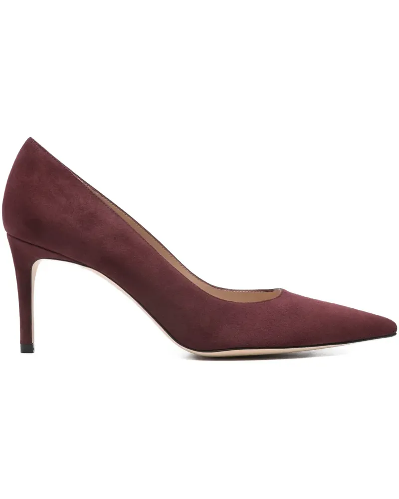 Stuart Weitzman pointed-toe suede pumps - Rot Rot