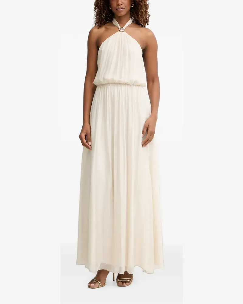 HAVEONE halterneck pleated maxi dress - Nude Nude