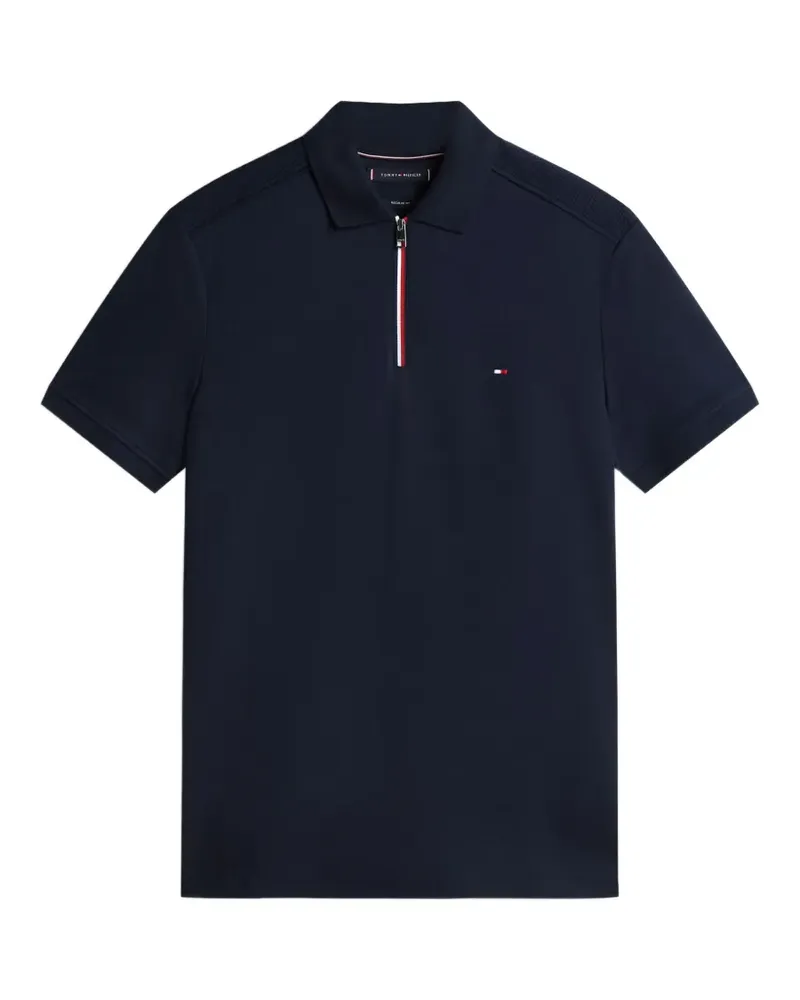 Tommy Hilfiger zip-fastening polo shirt - Blau Blau