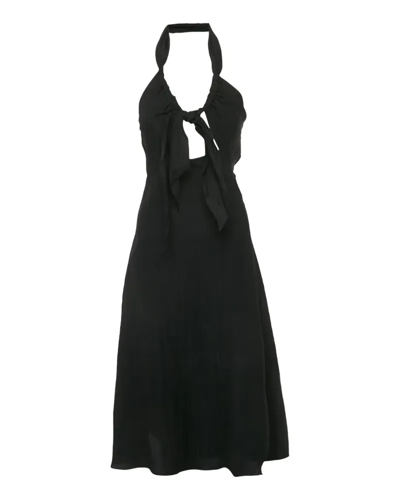 Sandro tied midi dress - Schwarz Schwarz