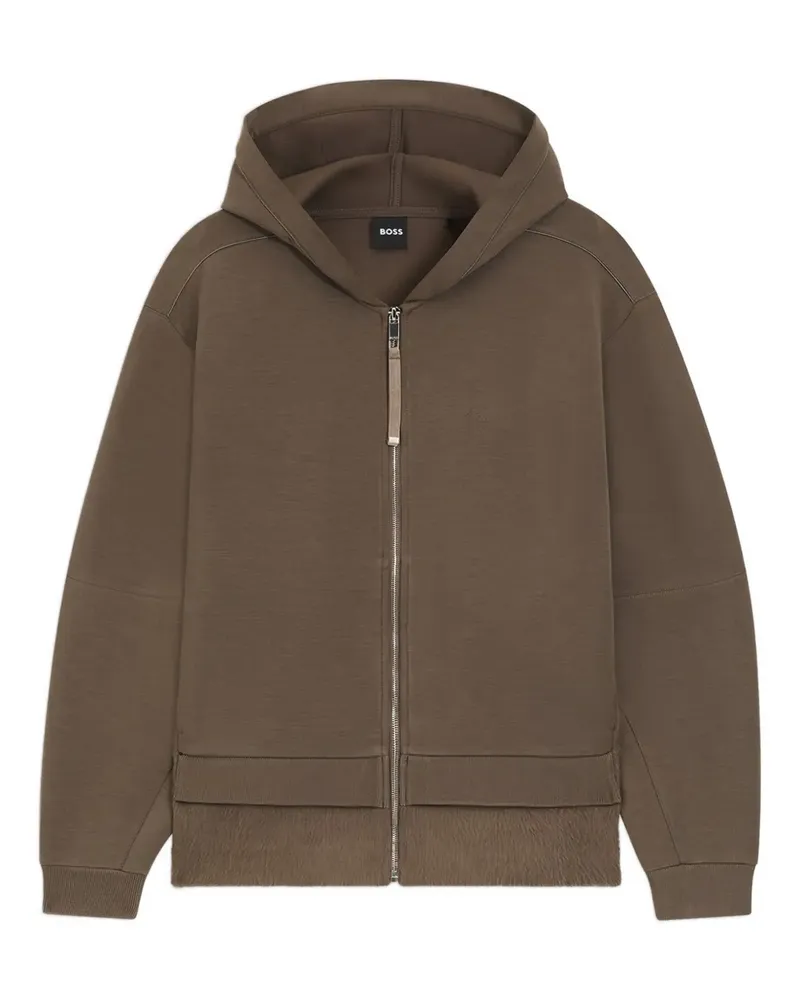 HUGO BOSS Kapuzenjacke mit Einsatz - Braun Braun