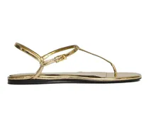 Flache Montecarlo Metallic-Sandalen - Gold