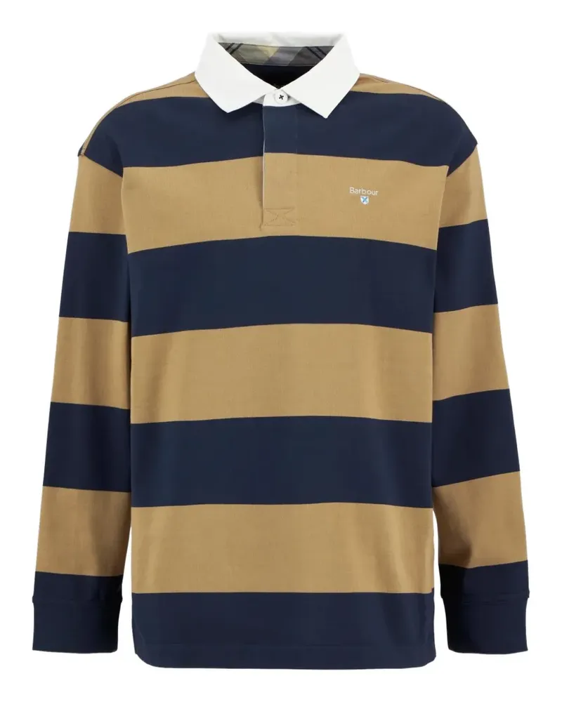 Barbour Gestreiftes Broome Rugby-Poloshirt - Gelb Gelb