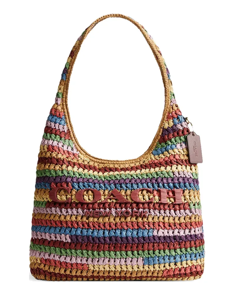 Coach Brooklyn striped woven tote bag - Braun Braun