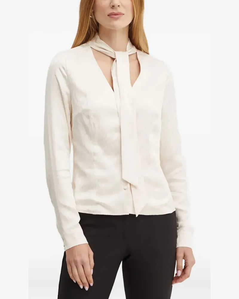 MARCIANO Los Angeles Amalia tie-neck blouse - Nude Nude