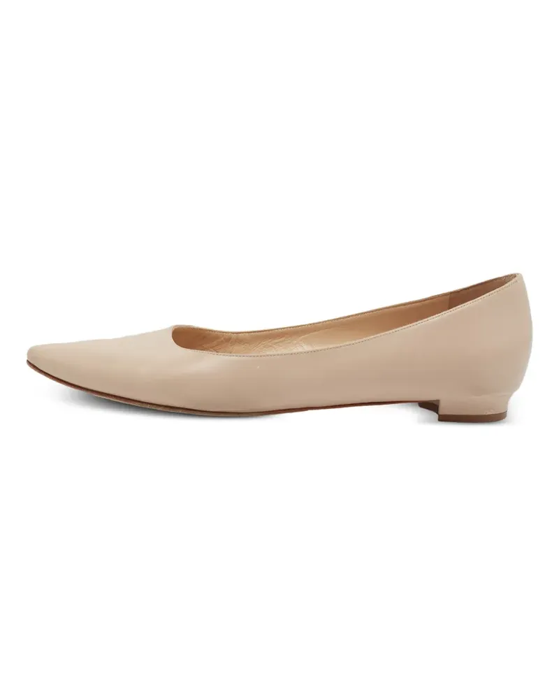 Manolo Blahnik BB Ballerinas mit spitzer Kappe - Nude Nude