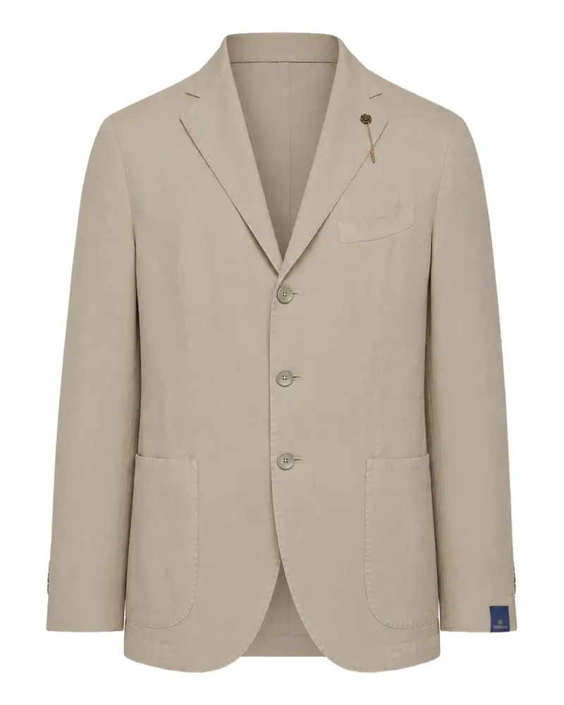 Biagio Santaniello notched-lapel single-breasted blazer - Nude Nude