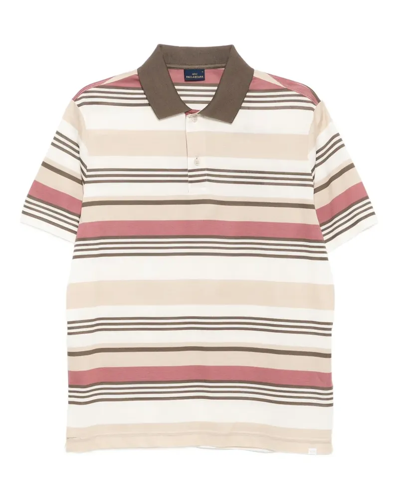Paul & Shark Gestreiftes Poloshirt - Nude Nude