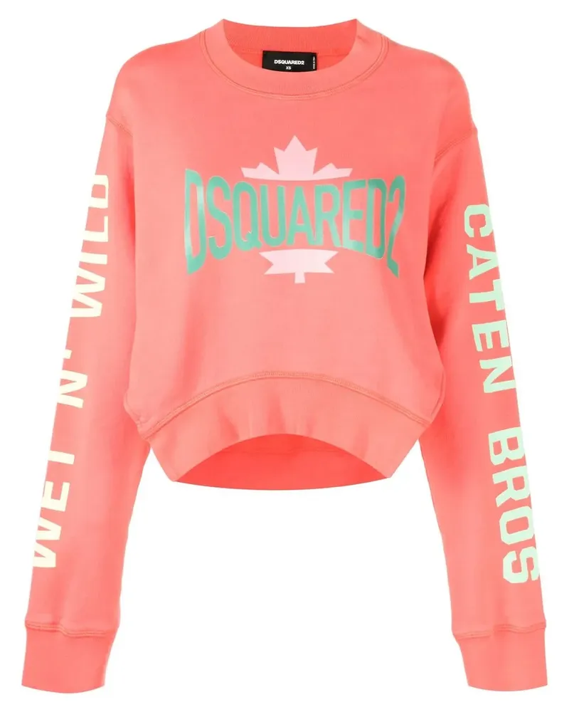 Dsquared2 Sweatshirt mit Logo-Print - Rosa Rosa