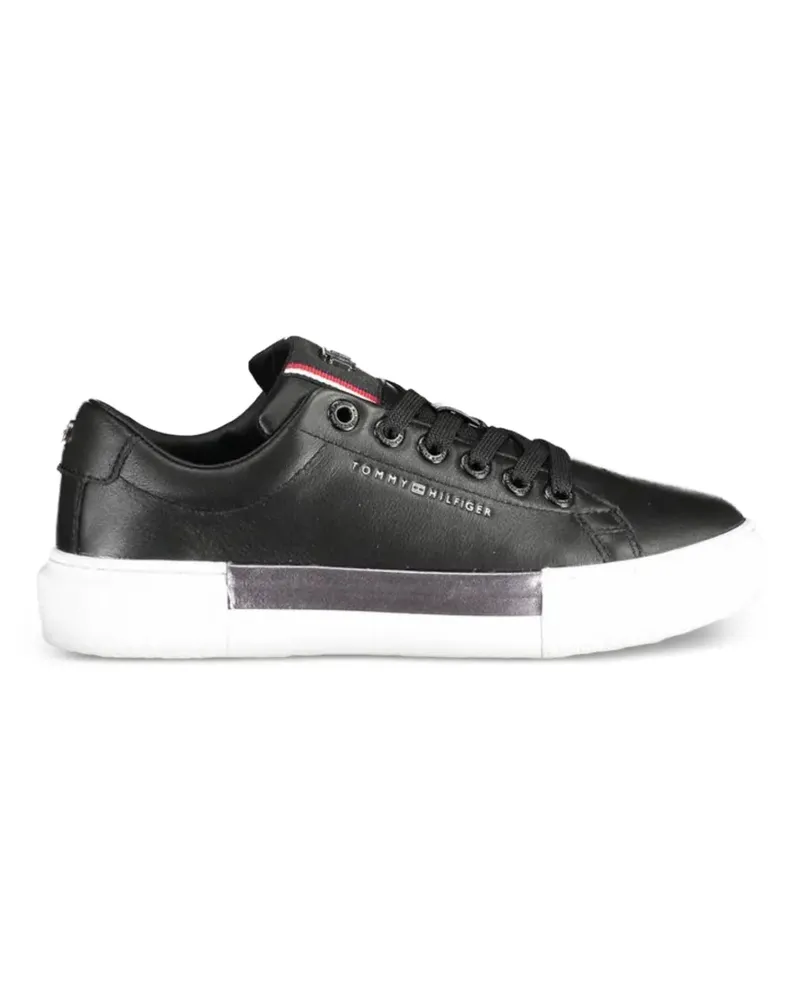 Tommy Hilfiger logo-lettering sneakers - Schwarz Schwarz