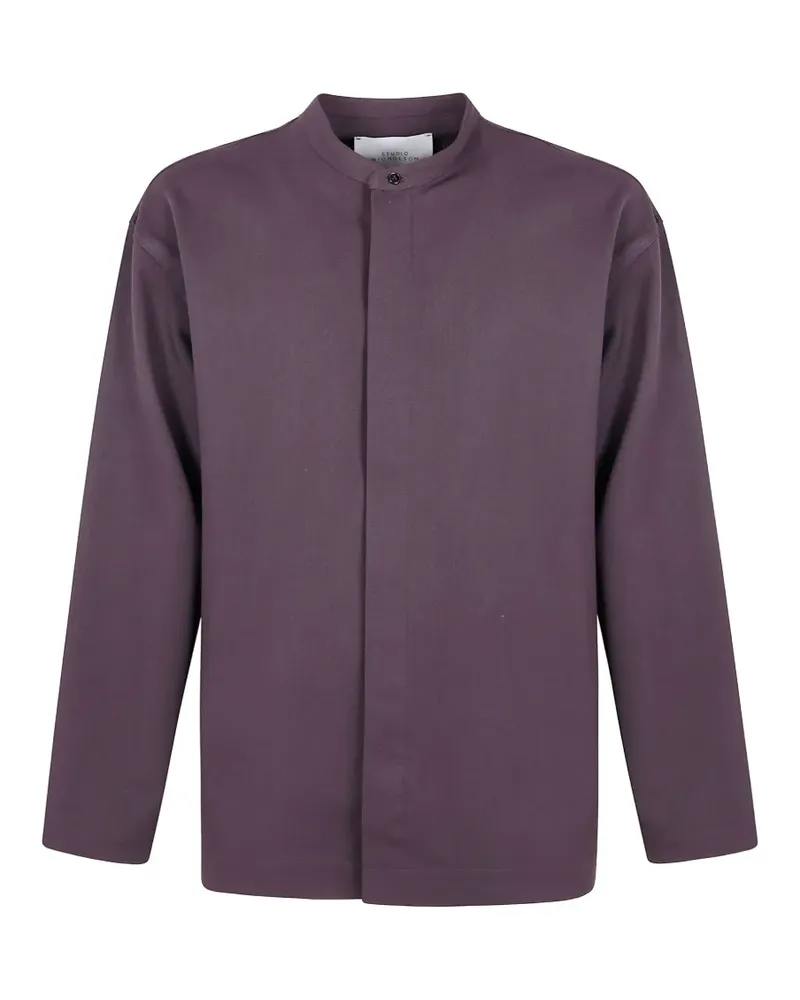 Studio Nicholson Karst grandad collar shirt - Violett Violett