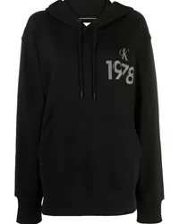 Calvin Klein Hoodie mit Logo-Print Schwarz