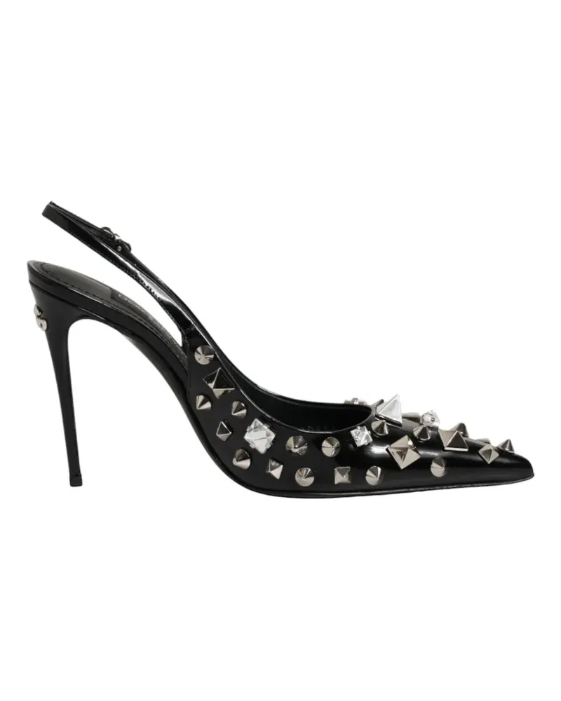 Dolce & Gabbana Slingback-Sandalen mit Nieten - Schwarz Schwarz