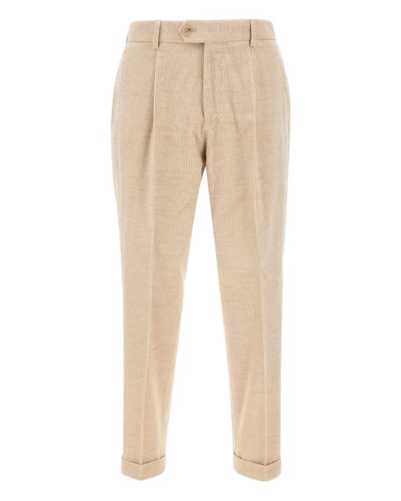 HUGO BOSS Cordhose mit Falten - Nude Nude