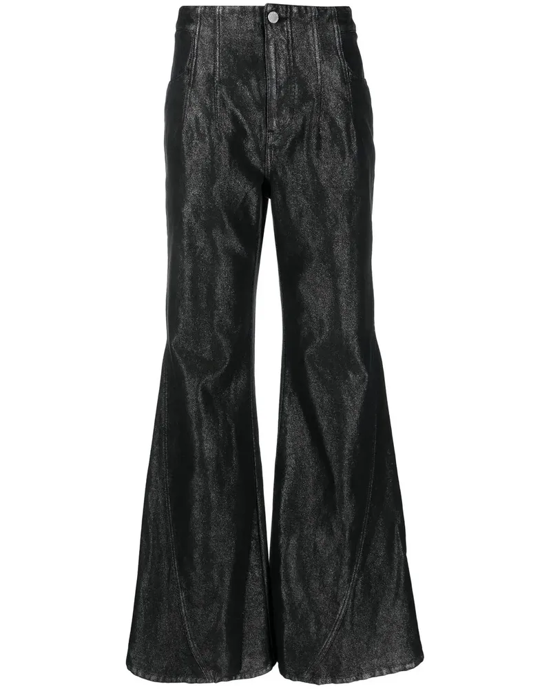 Alberta Ferretti Jeans mit weitem Bein - Schwarz Schwarz