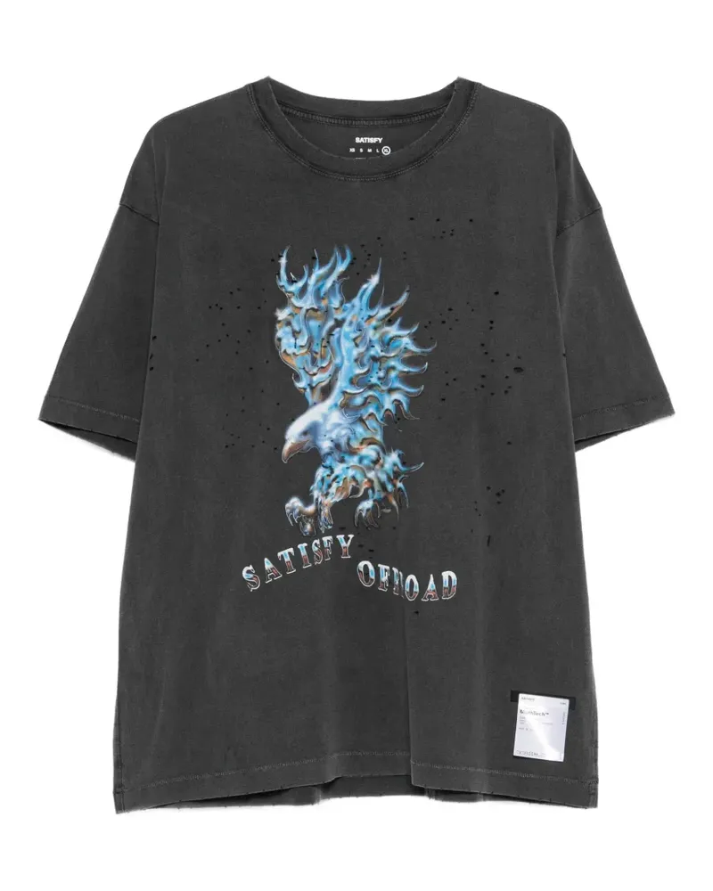 Satisfy graphic-print T-shirt - Schwarz Schwarz