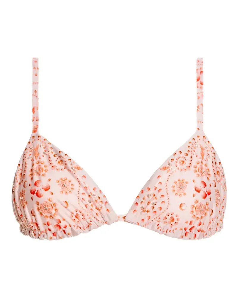 AGUA BENDITA Tulua Bikinioberteil mit Muschelprint - Rosa Rosa