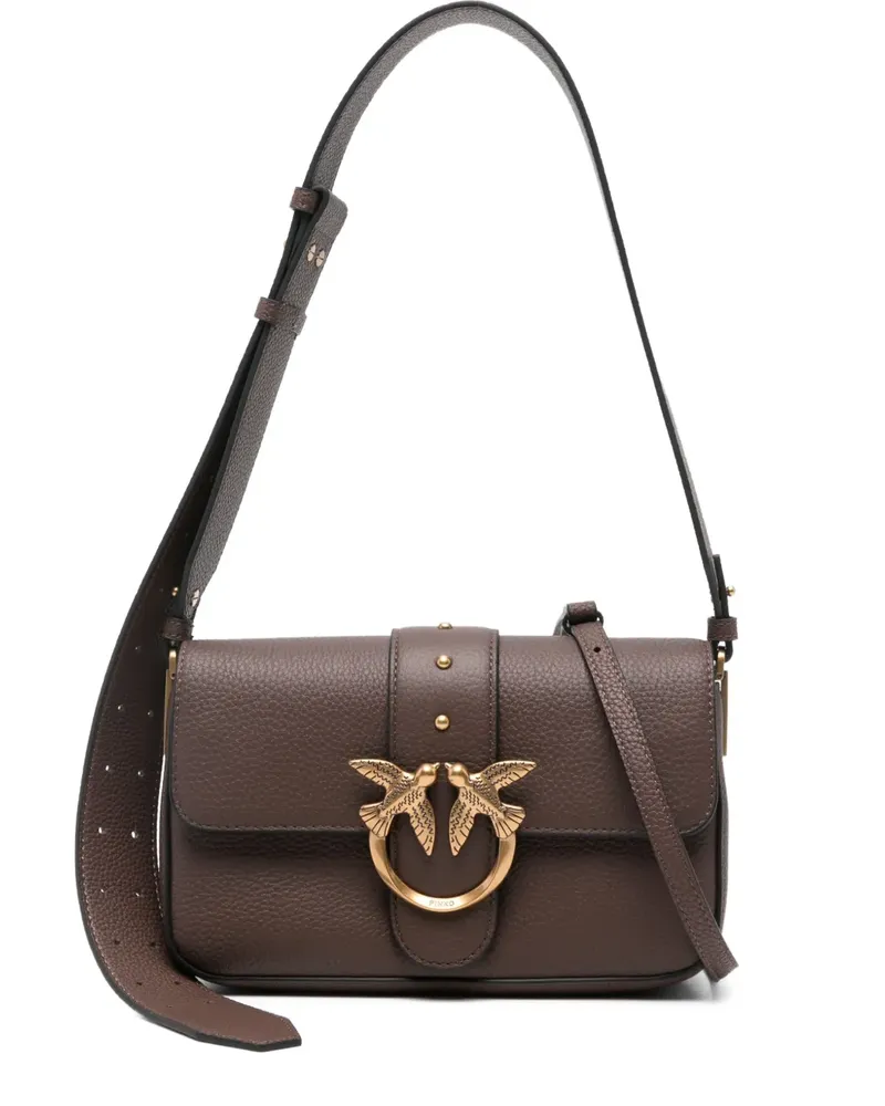 Pinko Love Birds Schultertasche - Braun Braun