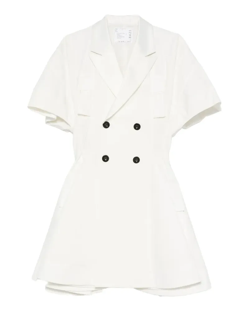 Sacai double-breasted flared dress - Schwarz Schwarz
