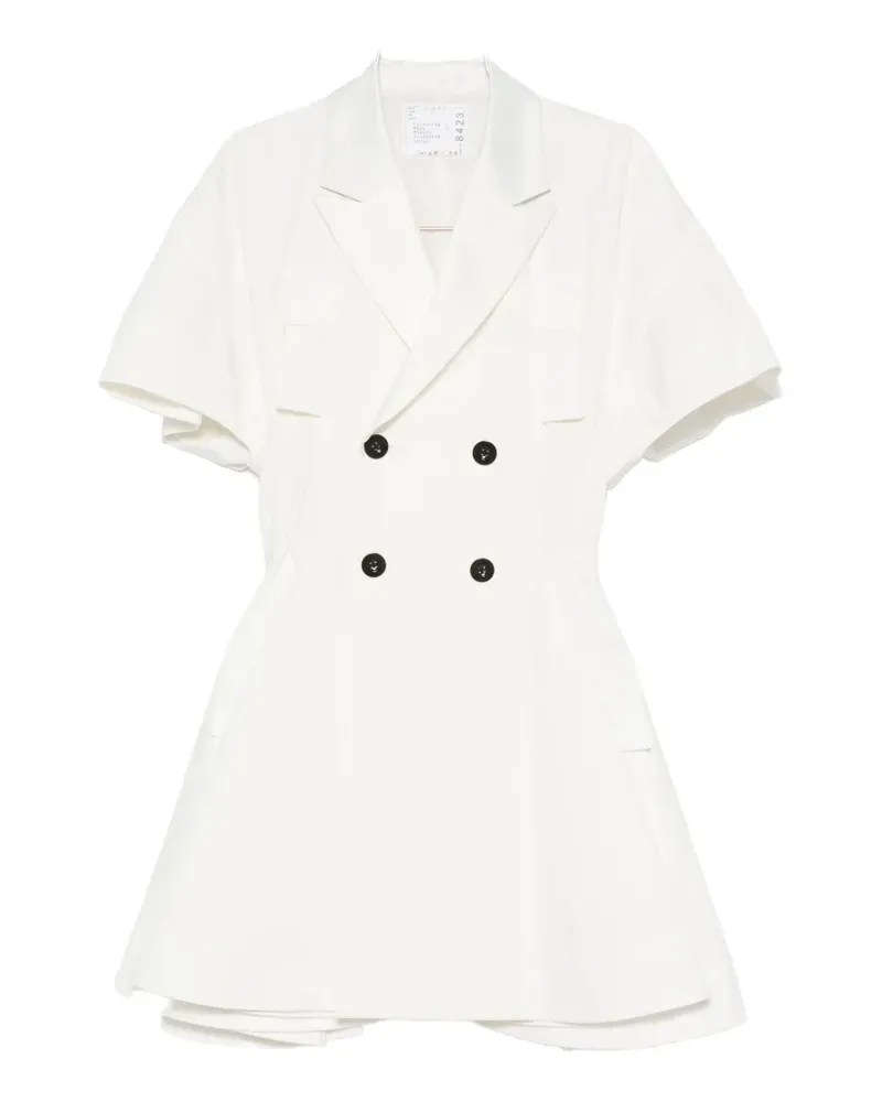 Sacai double-breasted flared dress - Schwarz Schwarz