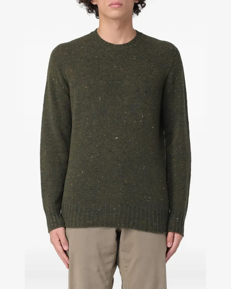 Drumohr  Melierter Pullover mit rundem Ausschnitt - Grün Grün