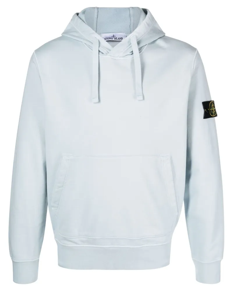 Stone Island Hoodie mit Kompass-Patch Blau