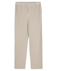 Issey Miyake Plissierte Tapered-Hose Nude