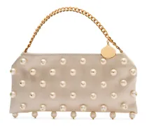 Pearl Tote Bag mit Kettenhenkel - Nude