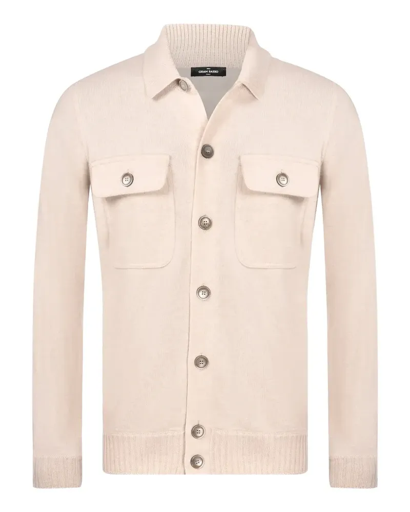 Gran Sasso Cardigan mit Poloshirtkragen - Nude Nude