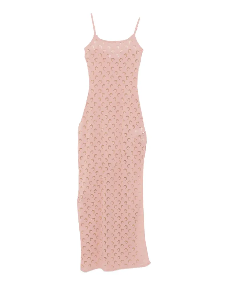 Marine Serre Crescent Moon-patterned maxi dress - Rosa Rosa