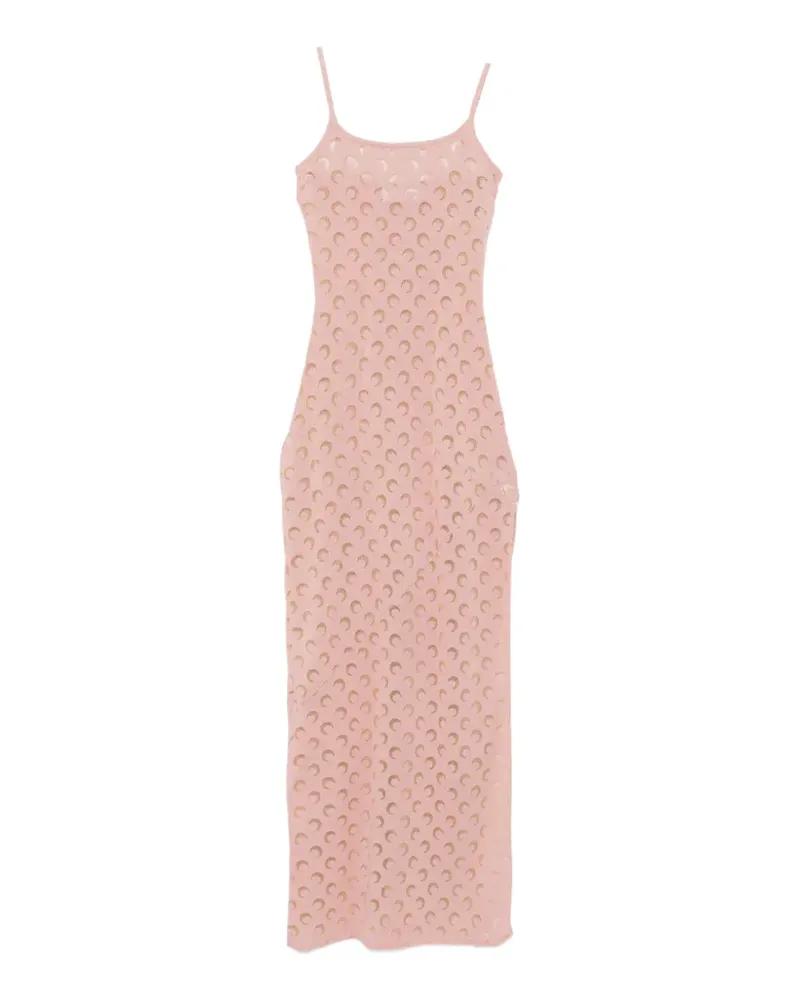 Marine Serre Crescent Moon-patterned maxi dress - Rosa Rosa