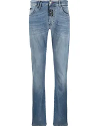 Philipp Plein Premium-Hexagon Straight-Leg-Jeans Blau