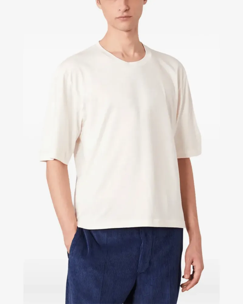 Officine Generale T-Shirt mit Rundhalsausschnitt - Nude Nude
