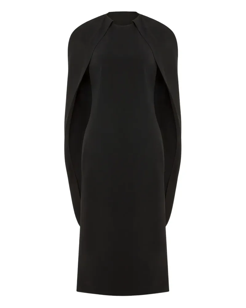 Alberta Ferretti Kleid mit Cape-Ärmeln - Schwarz Schwarz