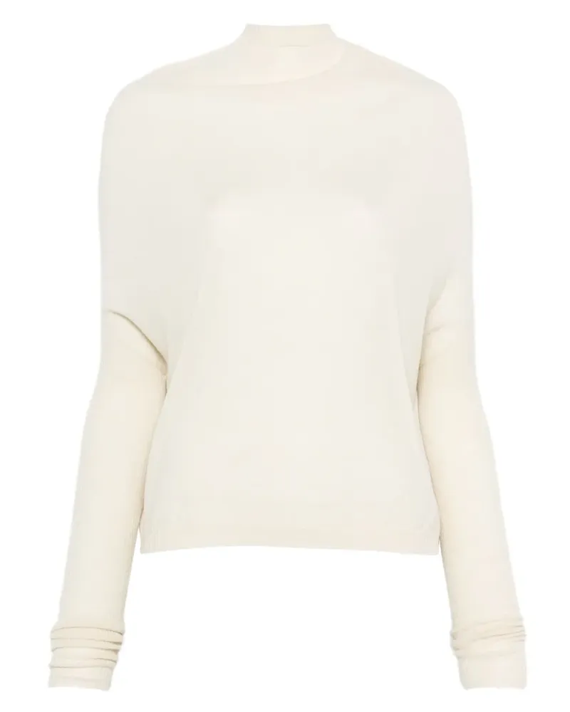 Rick Owens Gerippter Pullover mit Stehkragen - Nude Nude