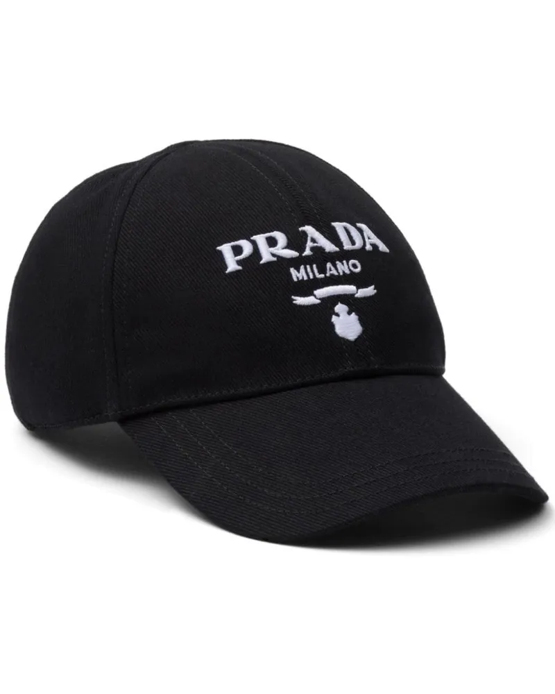 Prada Drill Baseballkappe - Schwarz Schwarz