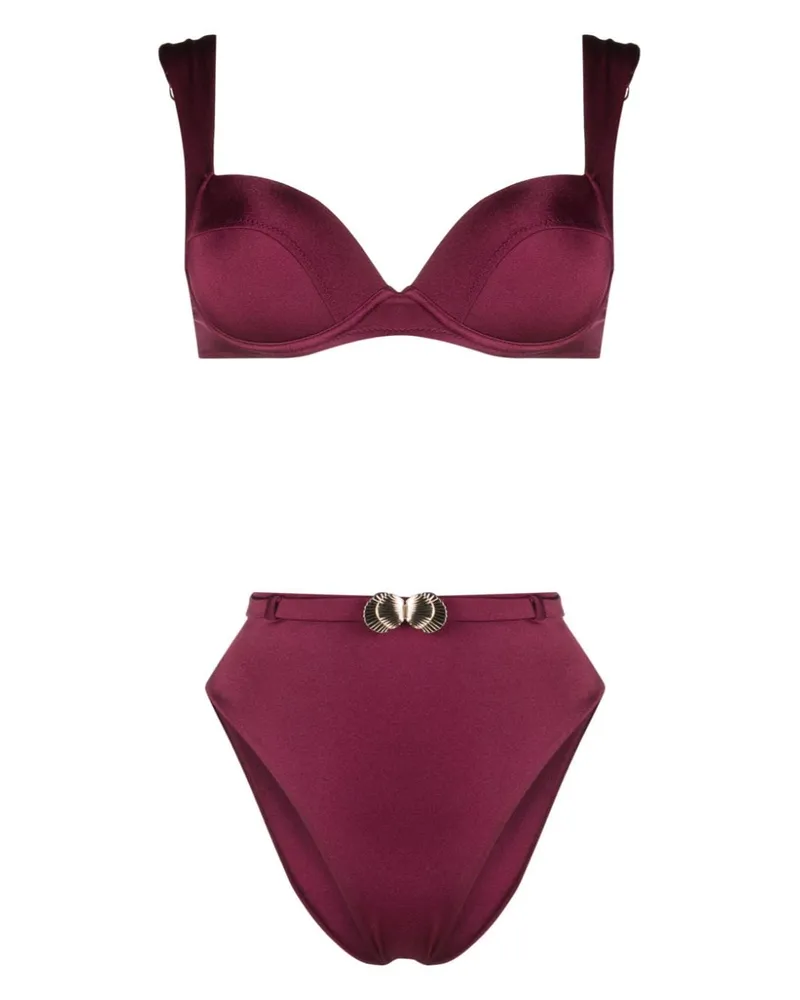 Noire Swimwear Bikinioberteil mit Muscheln Rosa